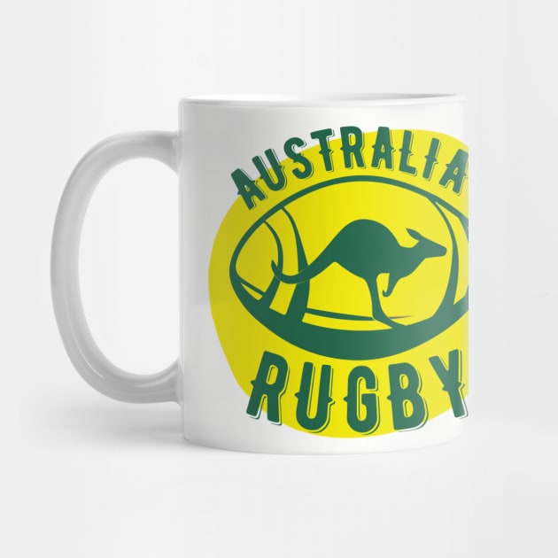 Australia Rugby - Straya Wallaby Rugby Gift for Rugby lovers who adore Australia. by yassinebd